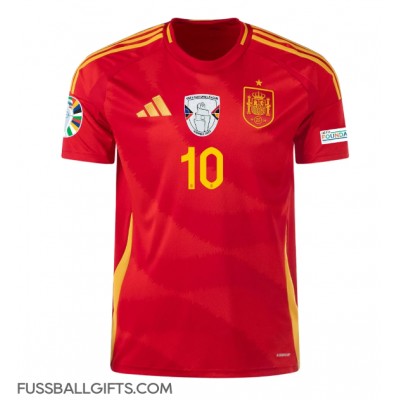 Spanien Dani Olmo #10 Fußballbekleidung Heimtrikot EM 2024 Kurzarm Spanien Dani Olmo #10 Fußballbekleidung Heimtrikot EM 2024 Kurzarm